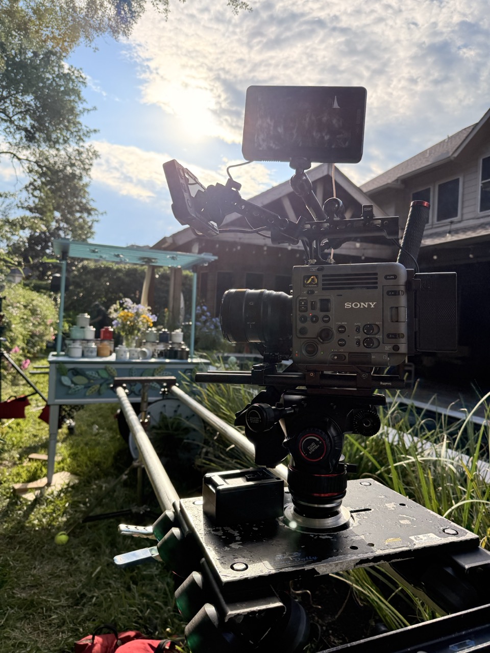 BTS: tabletop lighting and camera setup